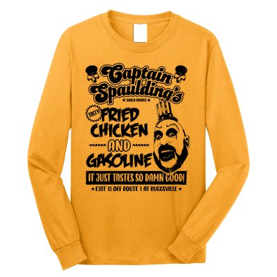 Funny Captain Spaulding's Fried Chicken And Gasoline Long Sleeve Shirt