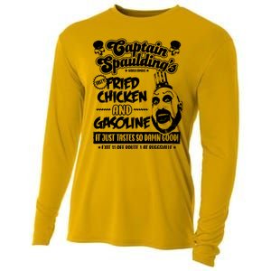 Funny Captain Spaulding's Fried Chicken And Gasoline Cooling Performance Long Sleeve Crew