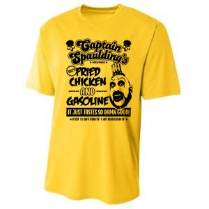 Funny Captain Spaulding's Fried Chicken And Gasoline Performance Sprint T-Shirt