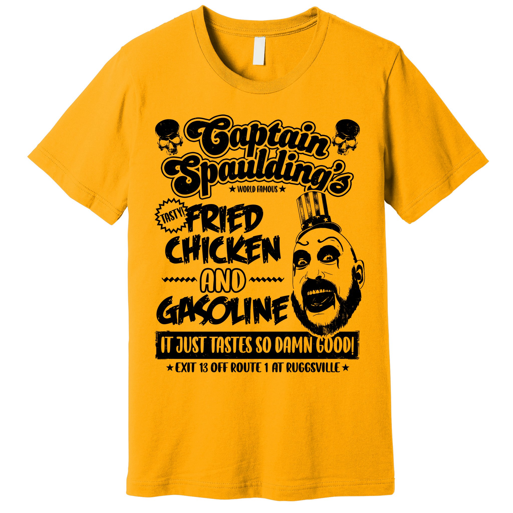 Funny Captain Spaulding's Fried Chicken And Gasoline Premium T-Shirt
