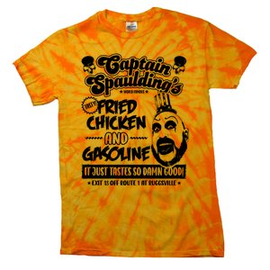 Funny Captain Spaulding's Fried Chicken And Gasoline Tie-Dye T-Shirt