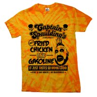 Funny Captain Spaulding's Fried Chicken And Gasoline Tie-Dye T-Shirt