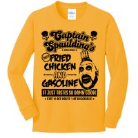Funny Captain Spaulding's Fried Chicken And Gasoline Kids Long Sleeve Shirt