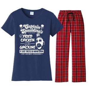 Funny Captain Spaulding's Fried Chicken And Gasoline Women's Flannel Pajama Set