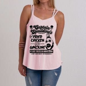 Funny Captain Spaulding's Fried Chicken And Gasoline Women's Strappy Tank