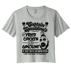 Funny Captain Spaulding's Fried Chicken And Gasoline Women's Crop Top Tee