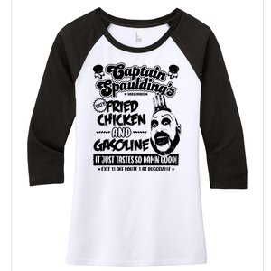 Funny Captain Spaulding's Fried Chicken And Gasoline Women's Tri-Blend 3/4-Sleeve Raglan Shirt