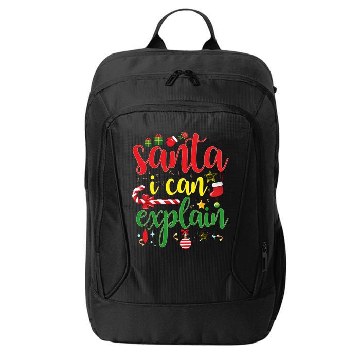 Funny Christmas Santa I Can Explain City Backpack