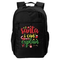Funny Christmas Santa I Can Explain Backpack