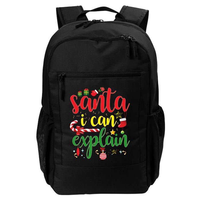 Funny Christmas Santa I Can Explain Backpack