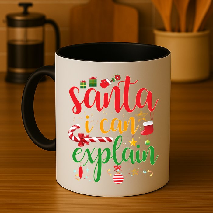 Funny Christmas Santa I Can Explain Mug