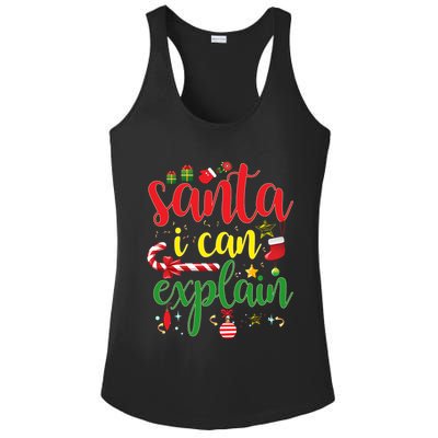 Funny Christmas Santa I Can Explain Ladies PosiCharge Competitor Racerback Tank