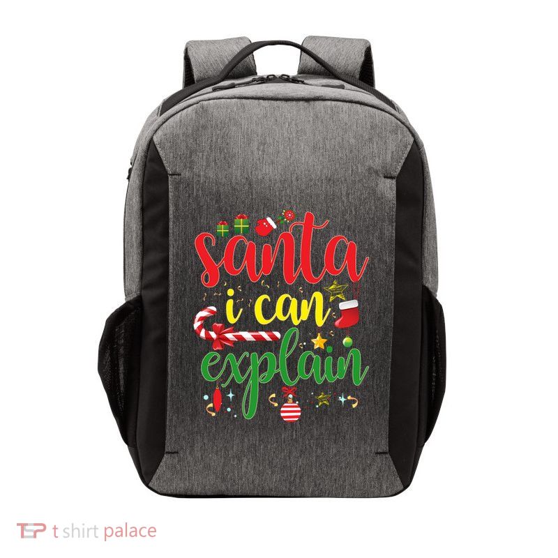 Funny Christmas Santa I Can Explain Vector Backpack