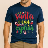 Funny Christmas Santa I Can Explain Cooling Performance Crew T-Shirt