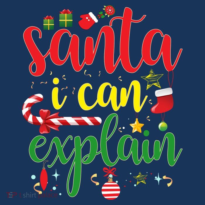 Funny Christmas Santa I Can Explain Tall T-Shirt