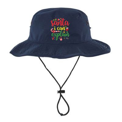 Funny Christmas Santa I Can Explain Bucket Hat