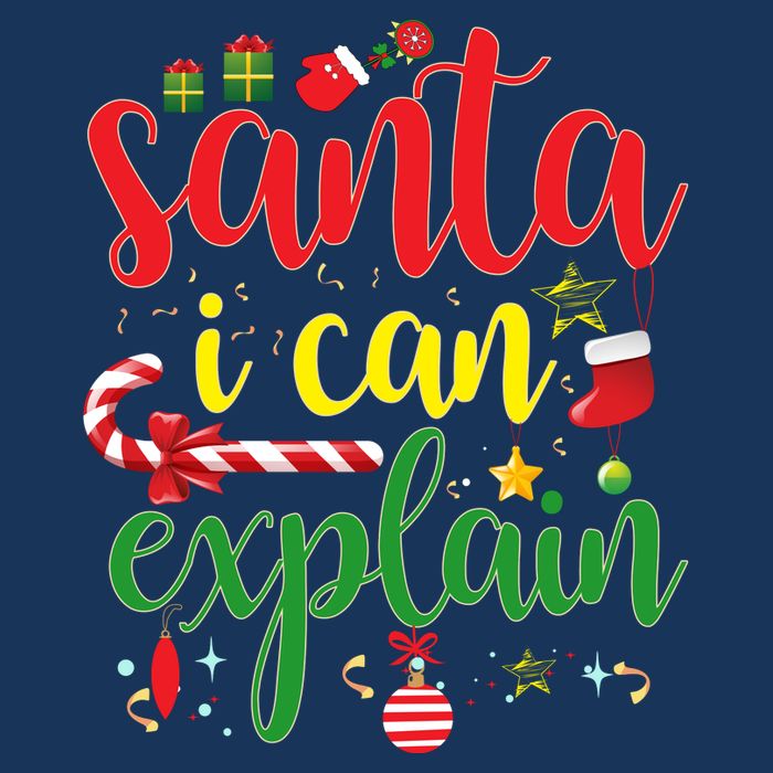 Funny Christmas Santa I Can Explain Drawstring Bag