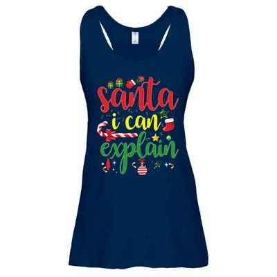 Funny Christmas Santa I Can Explain Ladies Essential Flowy Tank