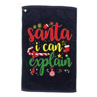 Funny Christmas Santa I Can Explain Golf Towel