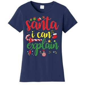 Funny Christmas Santa I Can Explain Women's T-Shirt