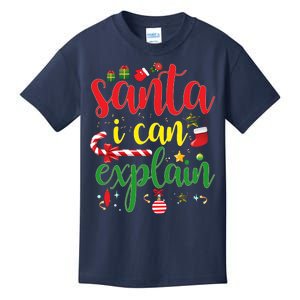 Funny Christmas Santa I Can Explain Kids T-Shirt