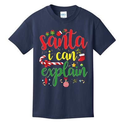 Funny Christmas Santa I Can Explain Kids T-Shirt