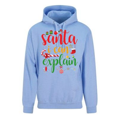 Funny Christmas Santa I Can Explain Unisex Surf Hoodie