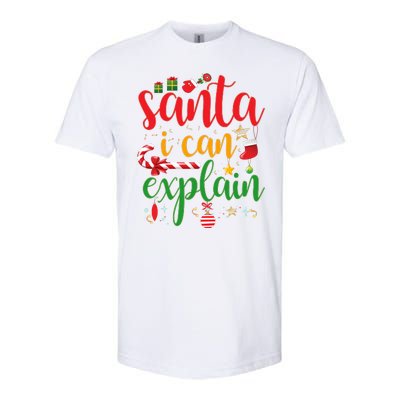 Funny Christmas Santa I Can Explain Softstyle CVC T-Shirt