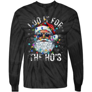 Funny Christmas Santa Claus I Do It For The Hos Cute Xmas Gift Tie-Dye Long Sleeve Shirt