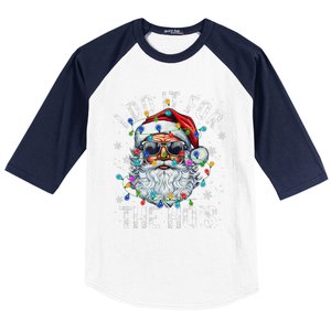 Funny Christmas Santa Claus I Do It For The Hos Cute Xmas Gift Baseball Sleeve Shirt