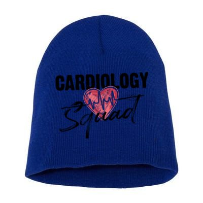 Funny Cardiology Squad Gift For Cardiovascular Technologists Gift Short Acrylic Beanie