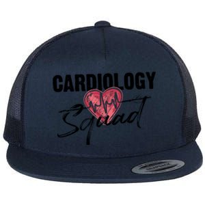 Funny Cardiology Squad Gift For Cardiovascular Technologists Gift Flat Bill Trucker Hat