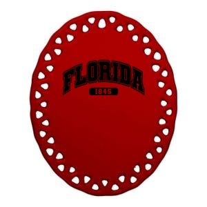 Florida Collegiate Style 1845 Ceramic Oval Ornament