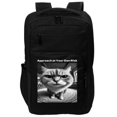 Funny Cat Silly Meme Angry Im Not In The Mood Cattitude Impact Tech Backpack