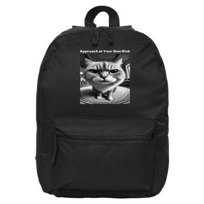 Funny Cat Silly Meme Angry Im Not In The Mood Cattitude 16 in Basic Backpack