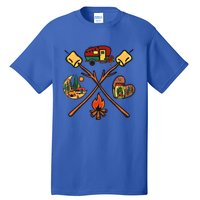 Funny Campfire Smores Sticks For Camping Mom Camper Family Funny Gift Tall T-Shirt