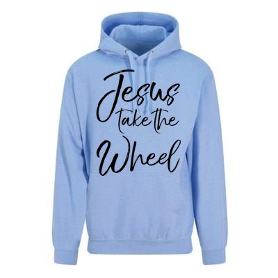 Funny Christian Saying Quote Jesus Take The Wheel Gift Unisex Surf Hoodie