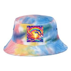 Funny Cute Symphony Dolphin Meme Tie Dye Newport Bucket Hat