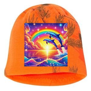 Funny Cute Symphony Dolphin Meme Kati - Camo Knit Beanie