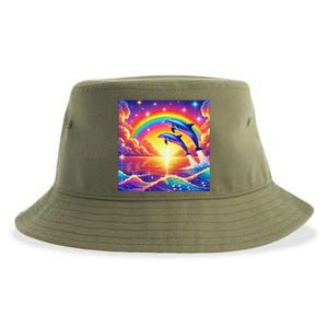 Funny Cute Symphony Dolphin Meme Sustainable Bucket Hat