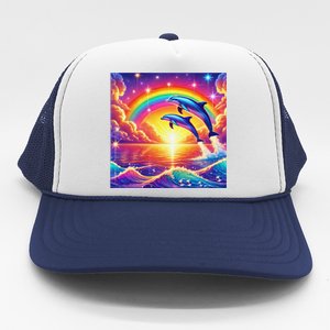 Funny Cute Symphony Dolphin Meme Trucker Hat