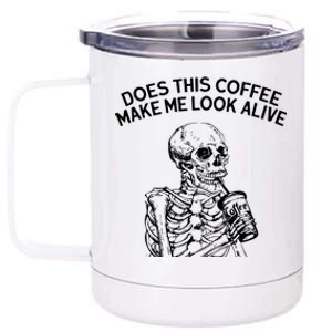 Funny Coffee Skeleton 12 oz Stainless Steel Tumbler Cup