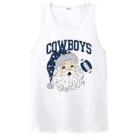 Funny Cowboys Santa Football Football Lover Gift Christmas Santa Football Xmas PosiCharge Competitor Tank