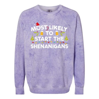 Family Christmas Shenanigans Hilarious and Unforgettable Colorblast Crewneck Sweatshirt