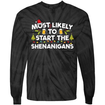 Family Christmas Shenanigans Hilarious and Unforgettable Tie-Dye Long Sleeve Shirt