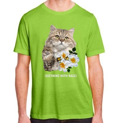 Funny Cat Seething With Rage Cute Sarcastic Kitty Feline Tee Adult ChromaSoft Performance T-Shirt