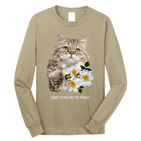 Funny Cat Seething With Rage Cute Sarcastic Kitty Feline Tee Long Sleeve Shirt