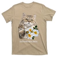 Funny Cat Seething With Rage Cute Sarcastic Kitty Feline Tee T-Shirt