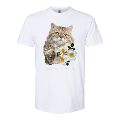 Funny Cat Seething With Rage Cute Sarcastic Kitty Feline Tee Softstyle CVC T-Shirt