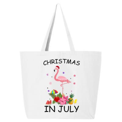 Flamingo Christmas Santa In July 25L Jumbo Tote